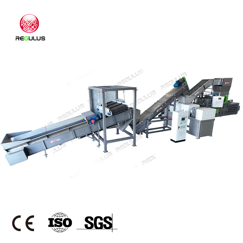 Soft Plastic PP PE Squeezing + Baling System Overview